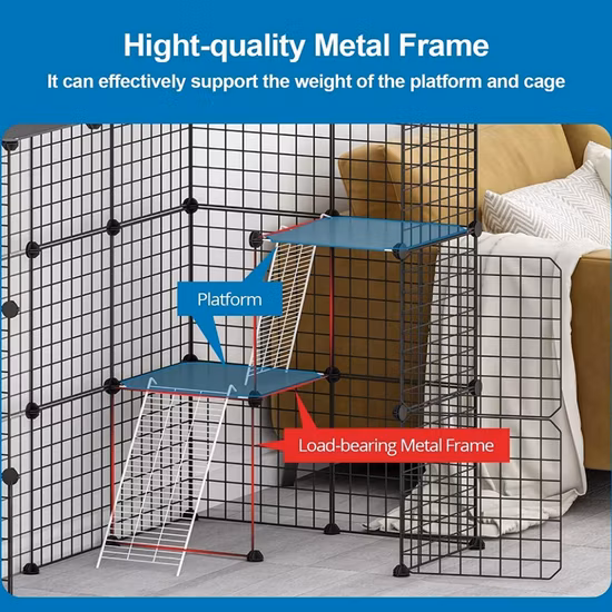 大規模な運動場所用の猫クレート金属ワイヤー屋内 DIY 犬小屋