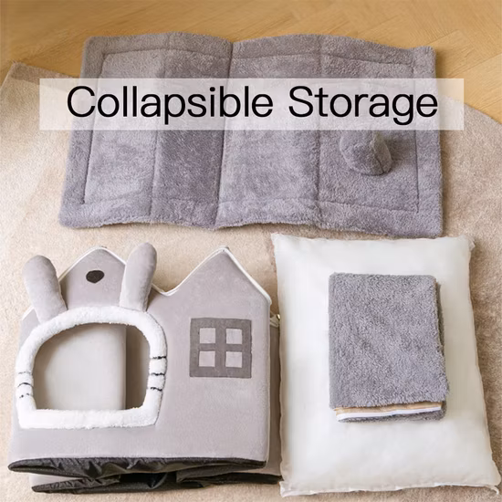 花びらの巣ぬいぐるみ厚みのある猫の巣冬取り外し可能で洗えるペットの巣クッション猫ベッド小型犬小屋